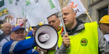 Manifestacja górników we Wrocławiu