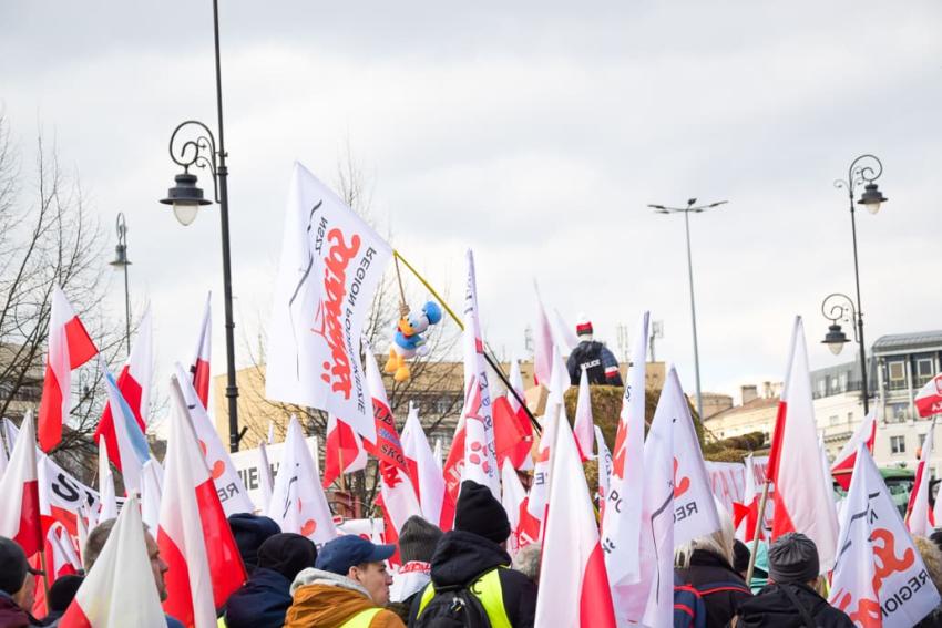 Starcia rolników z policją w Warszawie