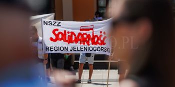 Protest PKP Cargo we Wrocławiu