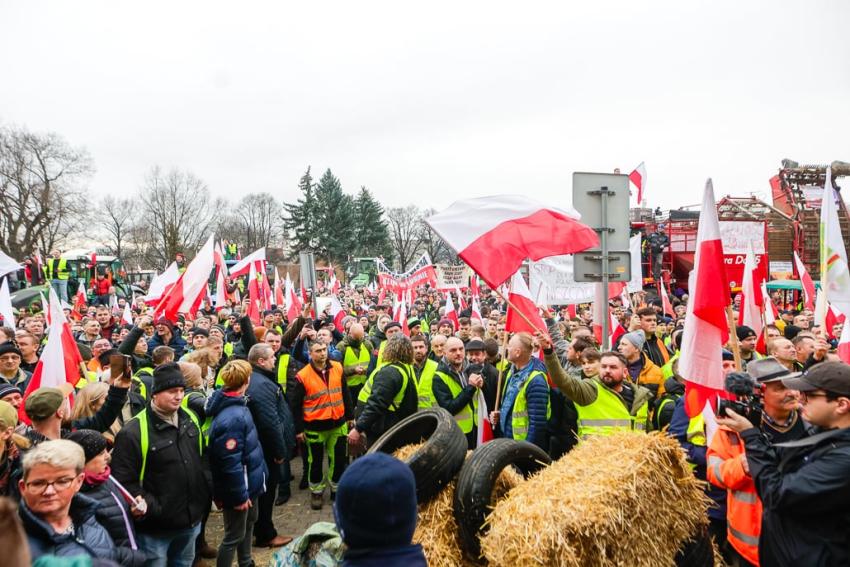 Protest rolników we Wrocławiu