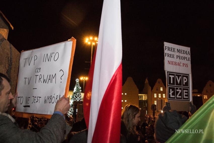 Wolne media - protest we Poznaniu