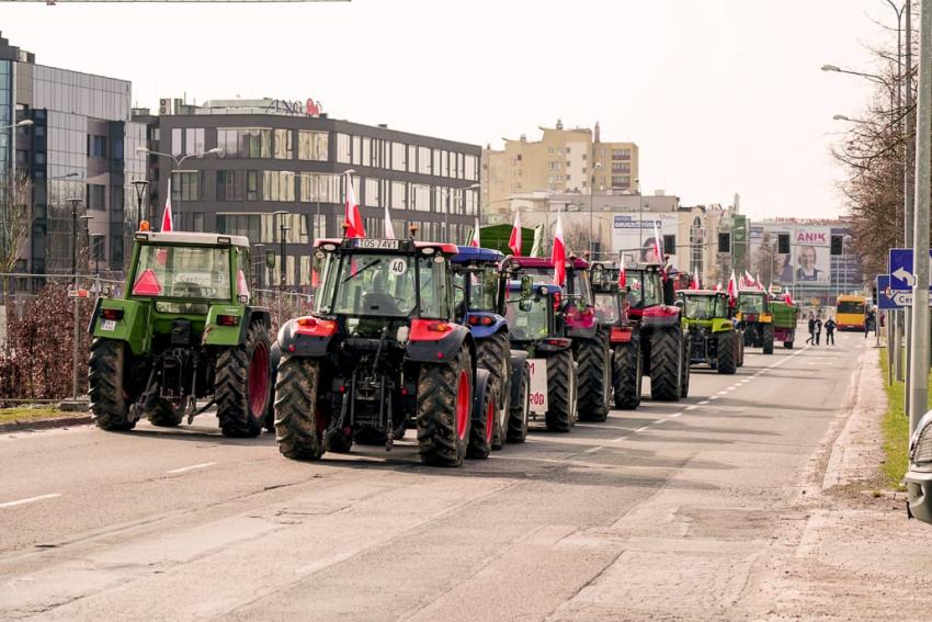 Protest rolników w Kielcach