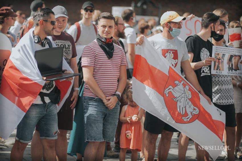 Solidarni z Białorusią - manifestacja we Wrocławiu