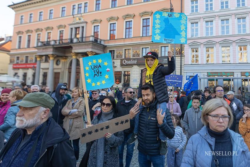 My zostajemy w Europie - demonstracja we Wrocławiu