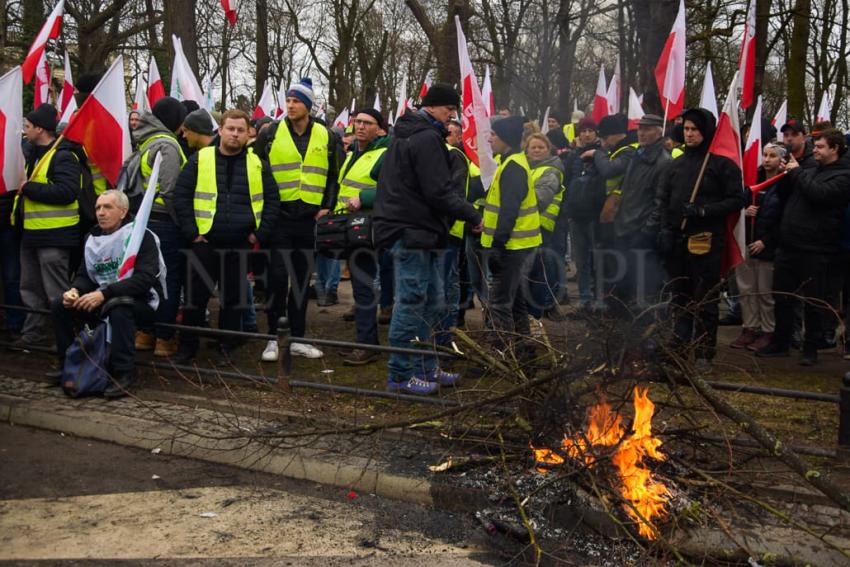 Starcia rolników z policją w Warszawie