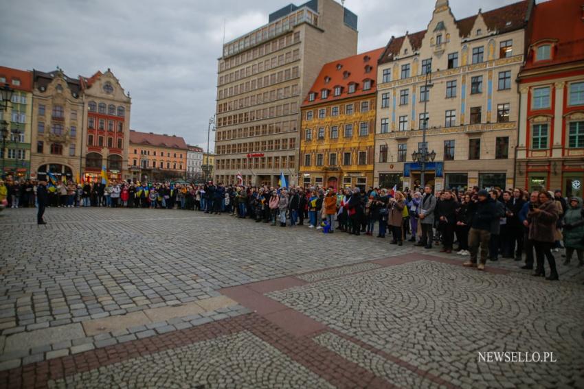 Rocznica inwazji Rosji na Ukrainie - Wrocław upamiętnia