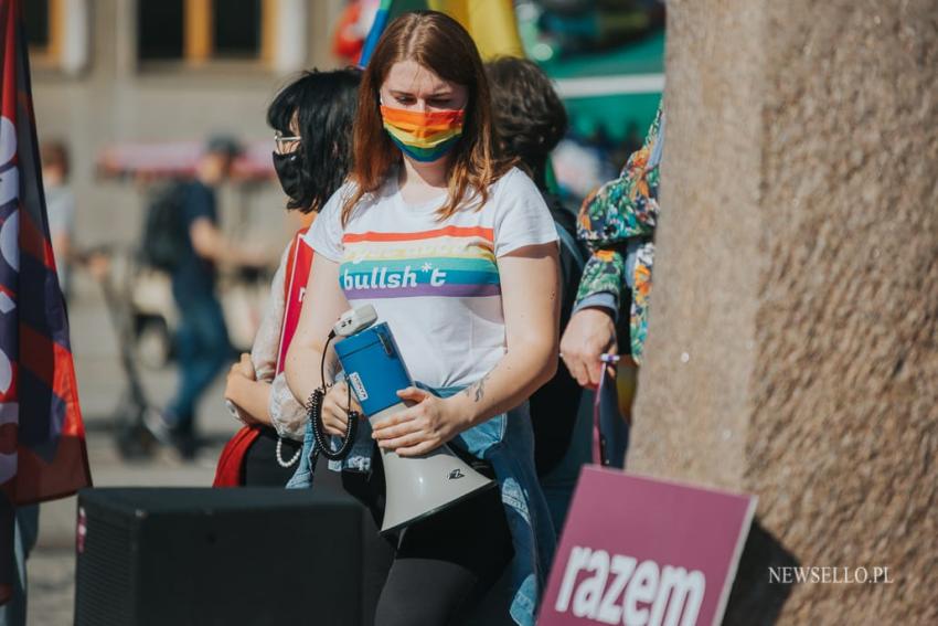 Stop przemocy wobec osób LGBTQIA+ - manifestacja we Wrocławiu