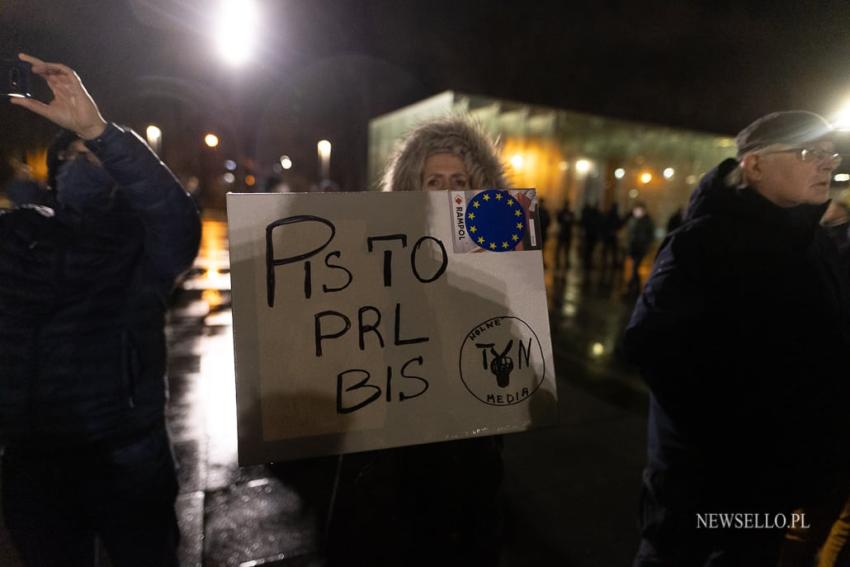 Wolne media - protest we Wrocławiu