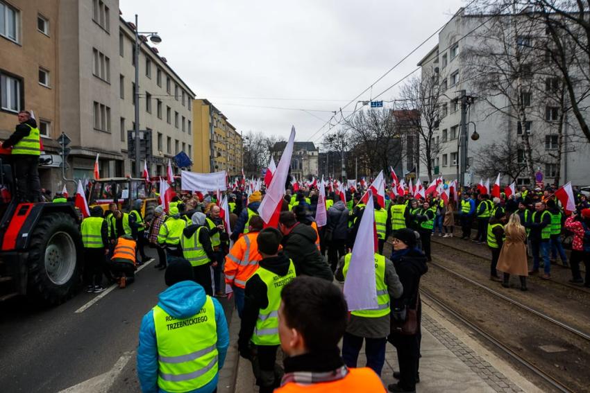 Protest rolników we Wrocławiu