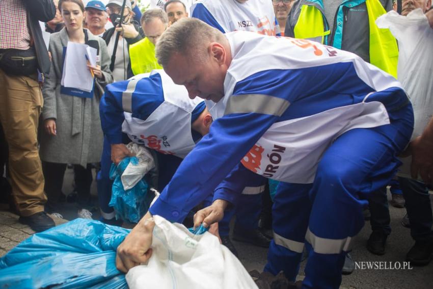 Manifestacja górników we Wrocławiu