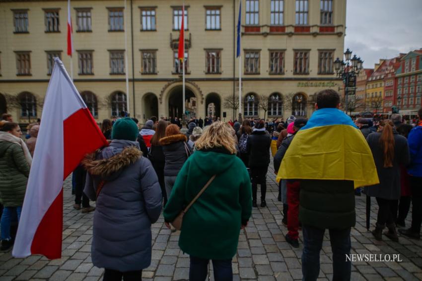 Rocznica inwazji Rosji na Ukrainie - Wrocław upamiętnia