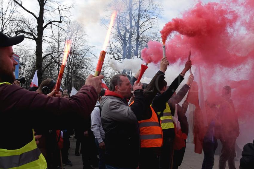 Protest rolników w Warszawie