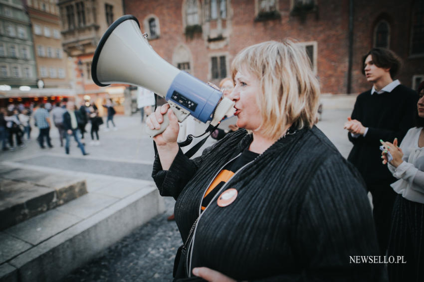 MEN do tablicy - protest nauczycieli we Wrocławiu