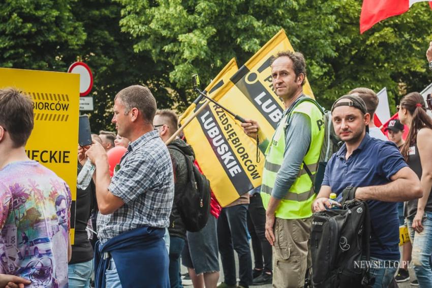 Strajk przedsiębiorców w Warszawie