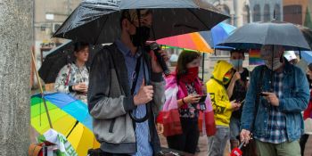 Protest przeciwko "Karcie Nienawiści" w Łodzi