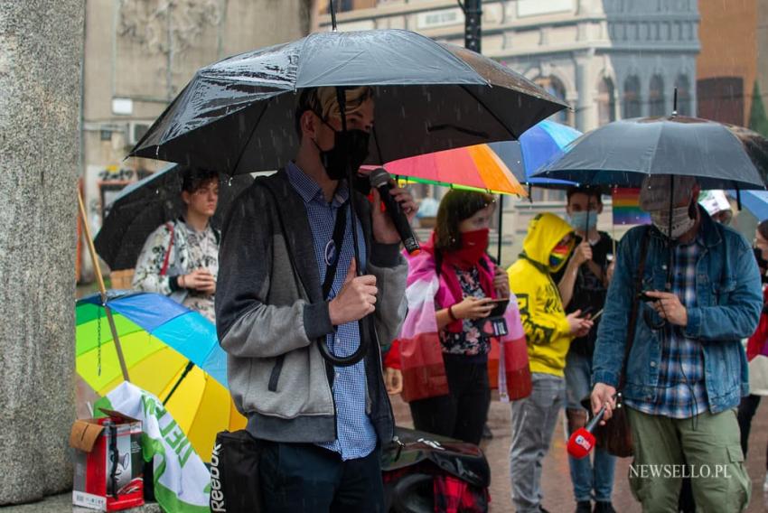 Protest przeciwko "Karcie Nienawiści" w Łodzi