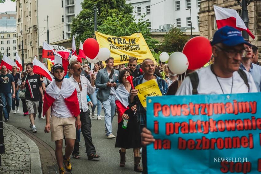 Strajk przedsiębiorców w Warszawie