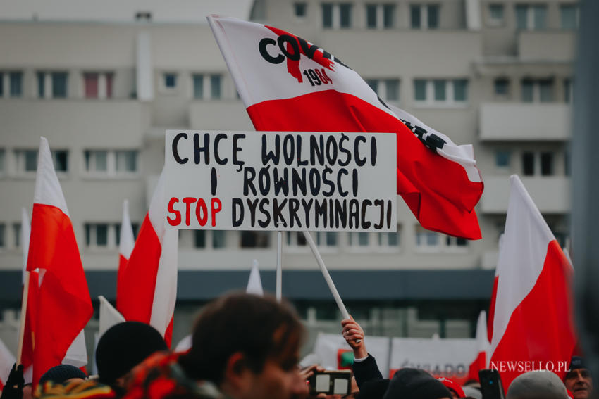 Antyszczepionkowcy - protest we Wrocławiu