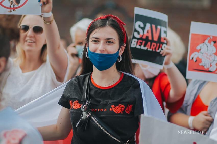 Solidarni z Białorusią - manifestacja we Wrocławiu