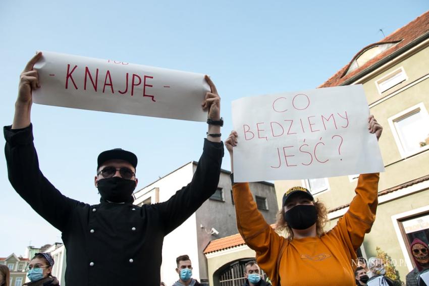 Protest branży gastronomicznej w Poznaniu