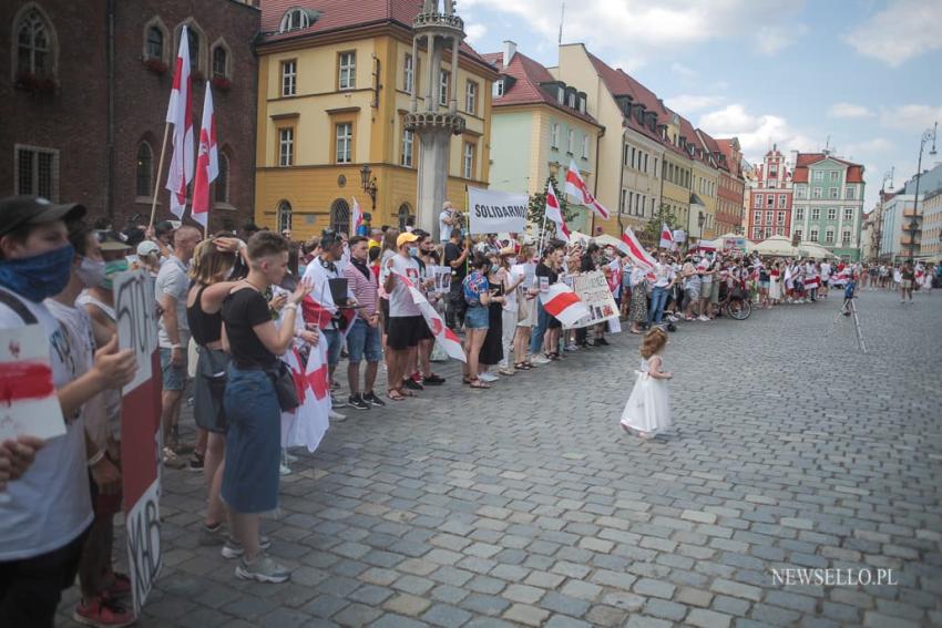 Solidarni z Białorusią - manifestacja we Wrocławiu