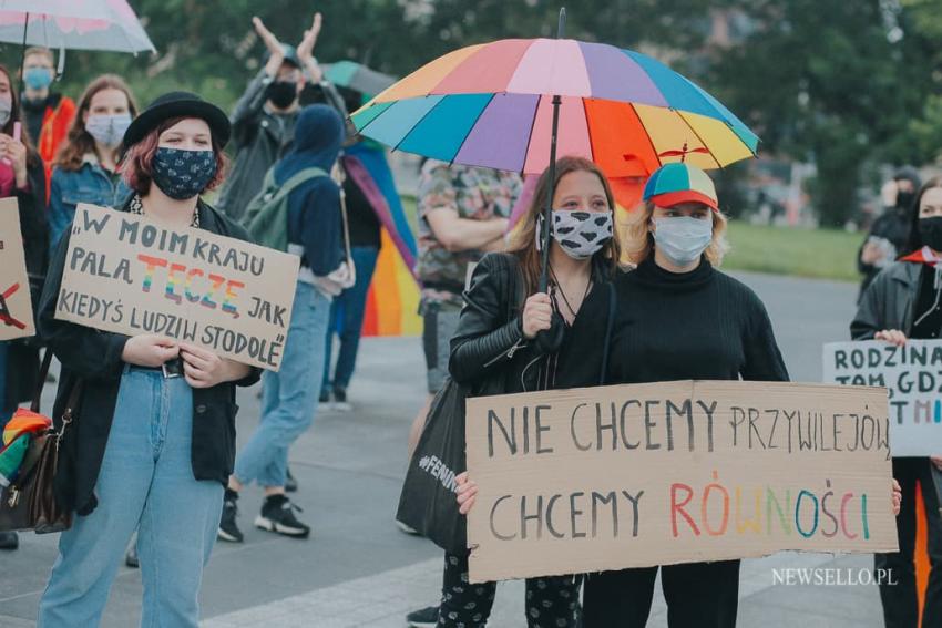 Protest przeciwko "Karcie Nienawiści" we Wrocławiu