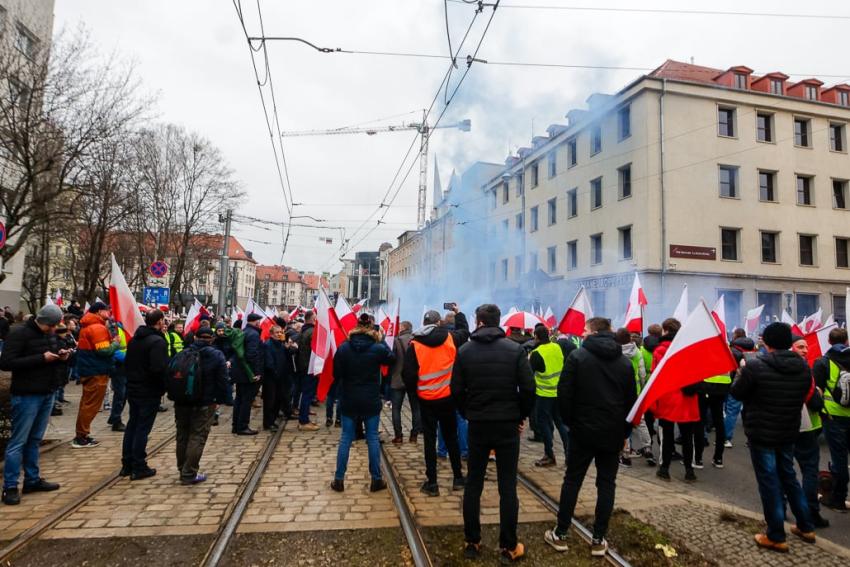 Protest rolników we Wrocławiu