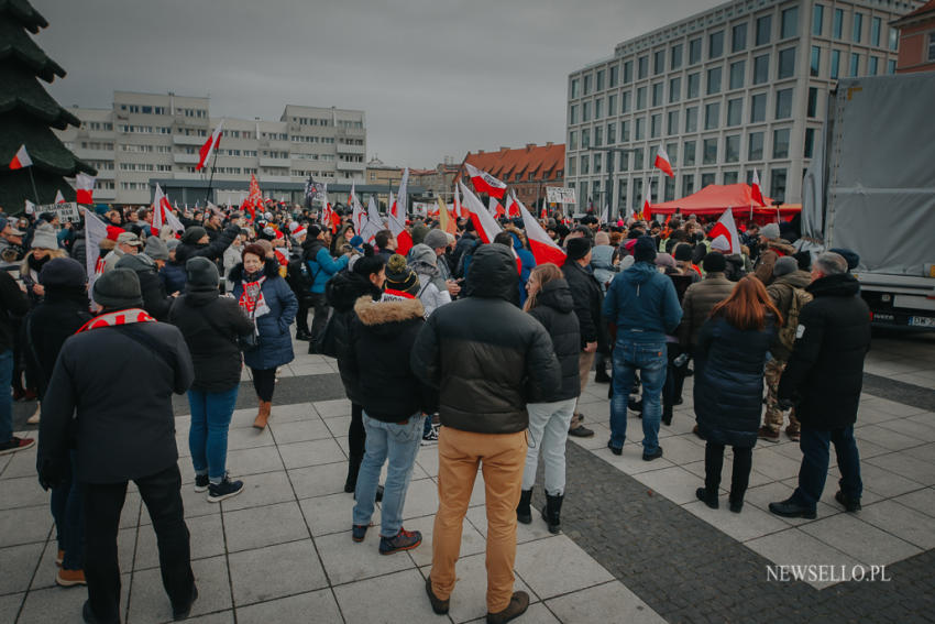 Antyszczepionkowcy - protest we Wrocławiu