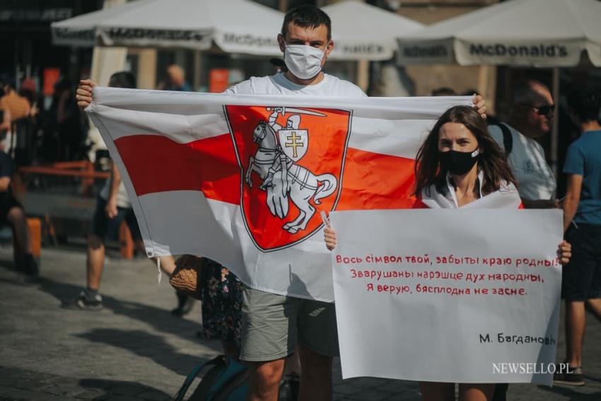 Solidarni z Białorusią - manifestacja we Wrocławiu