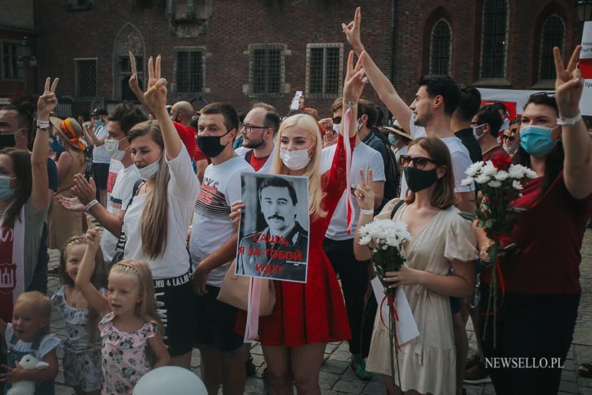 Solidarni z Białorusią - manifestacja we Wrocławiu