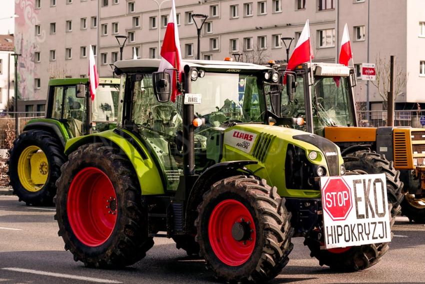 Protest rolników w Kielcach