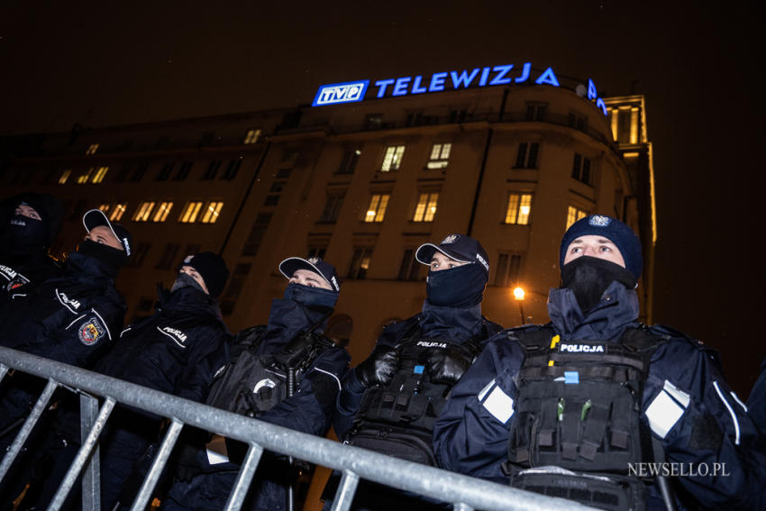 Solidarnie z mediami - protest w Warszawie