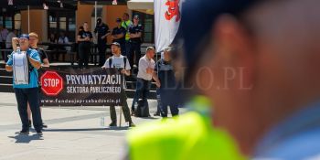 Protest PKP Cargo we Wrocławiu