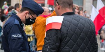 Protest antycovidowców we Wrocławiu