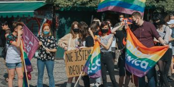 Stop przemocy wobec osób LGBTQIA+ - manifestacja we Wrocławiu