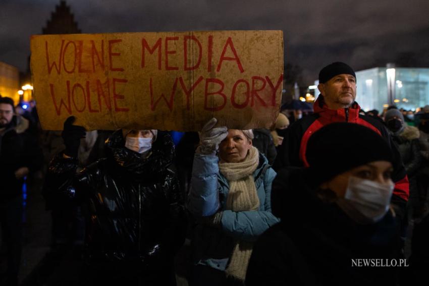 Wolne media - protest we Wrocławiu