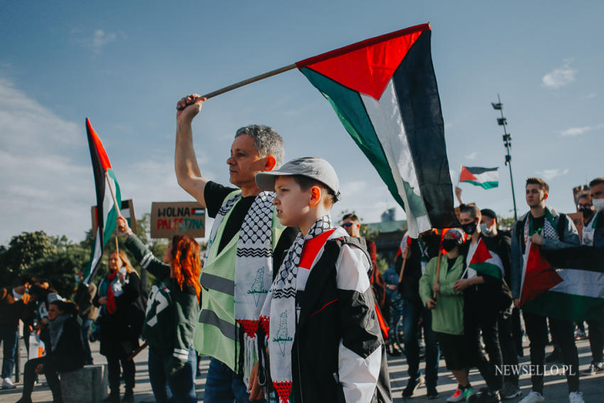 Wolna Palestyna - manifestacja we Wrocławiu