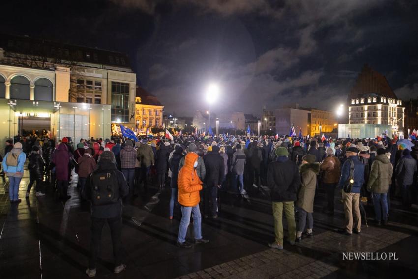 Wolne media - protest we Wrocławiu