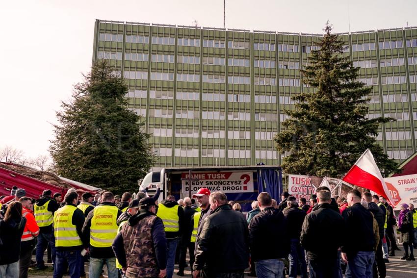 Protest rolników w Kielcach