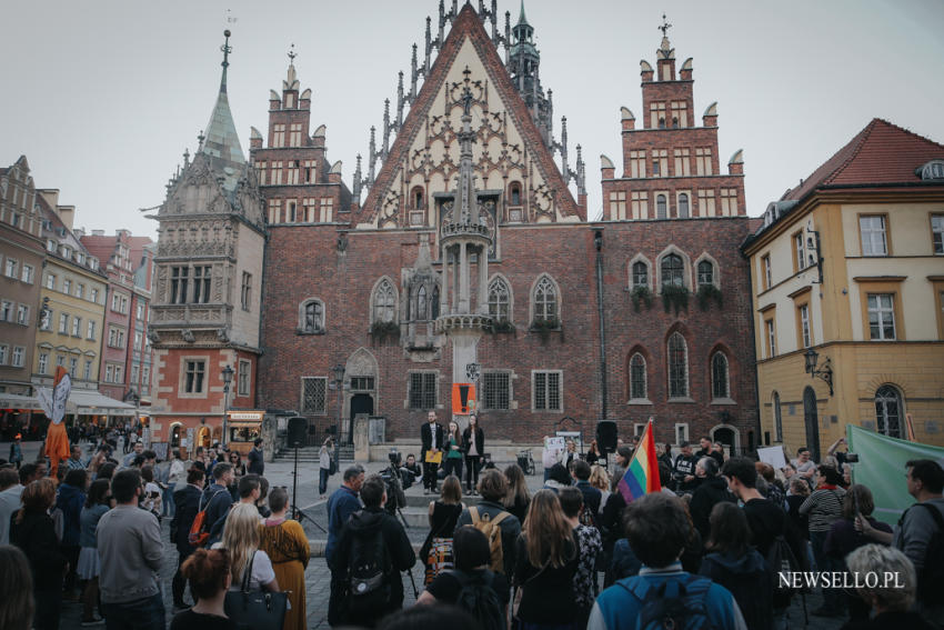 MEN do tablicy - protest nauczycieli we Wrocławiu