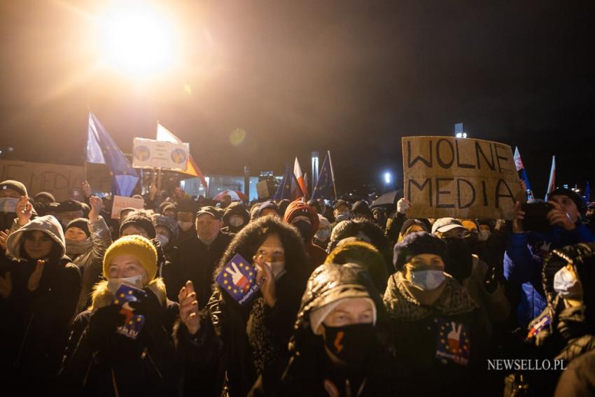 Wolne media - protest we Wrocławiu