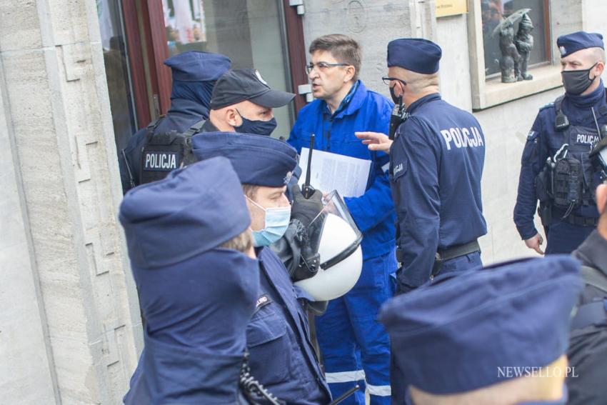 Manifestacja górników we Wrocławiu