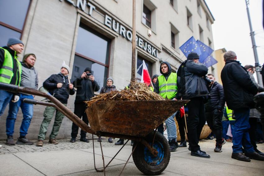 Protest rolników we Wrocławiu