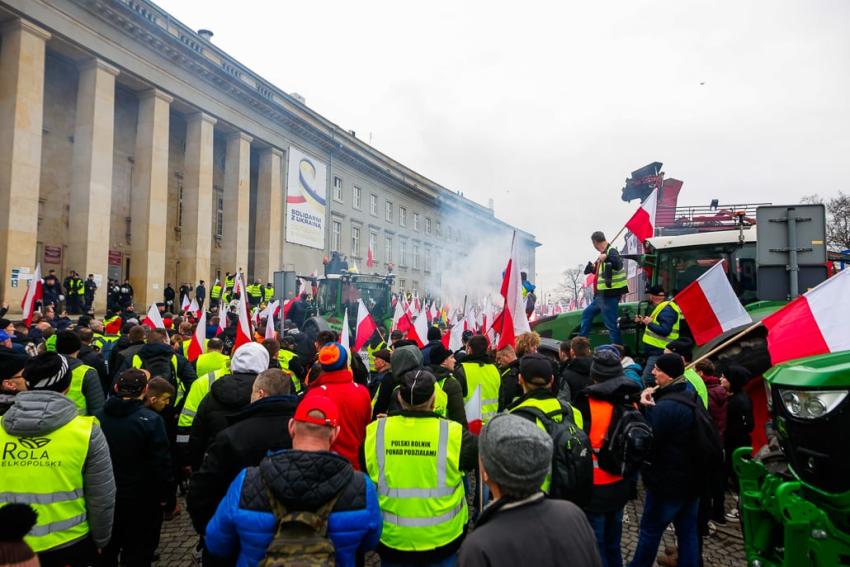 Protest rolników we Wrocławiu