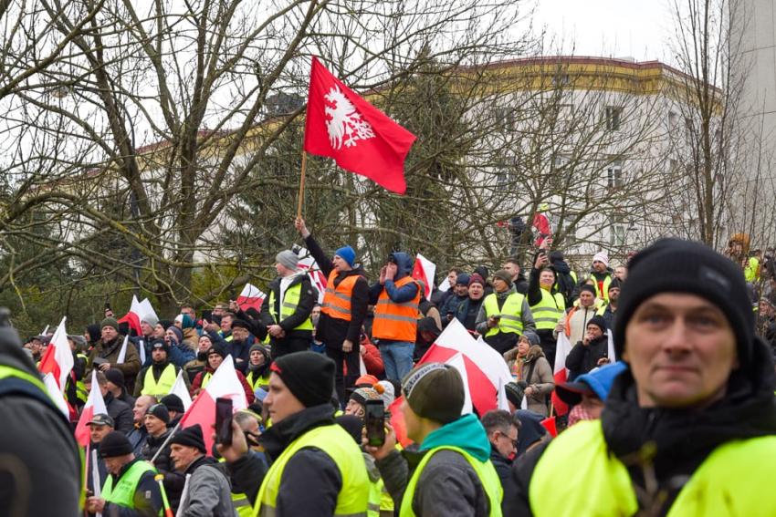 Starcia rolników z policją w Warszawie