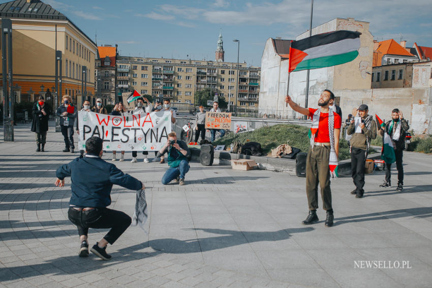 Wolna Palestyna - manifestacja we Wrocławiu