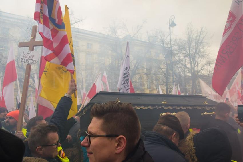 Starcia rolników z policją w Warszawie