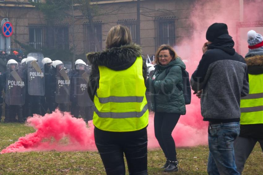 Starcia rolników z policją w Warszawie