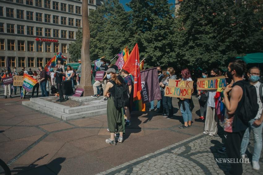 Stop przemocy wobec osób LGBTQIA+ - manifestacja we Wrocławiu