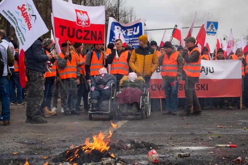 Starcia rolników z policją w Warszawie